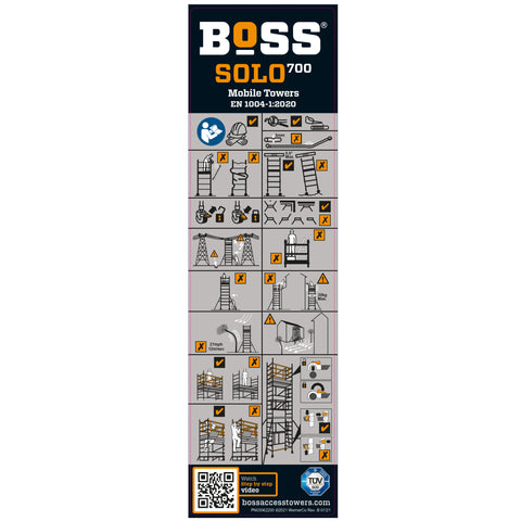 BoSS SOLO 700 End Frame Safety Label